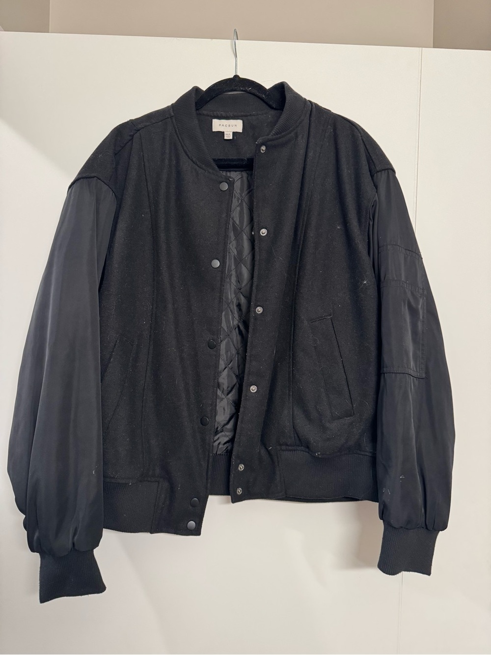 Pacsun Black quilted Bomber Jacket